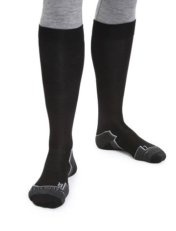 Icebreaker Merino Ski+ Ultralight Over the Calf Strumpor Herr Svarta | SE 1929WNBY